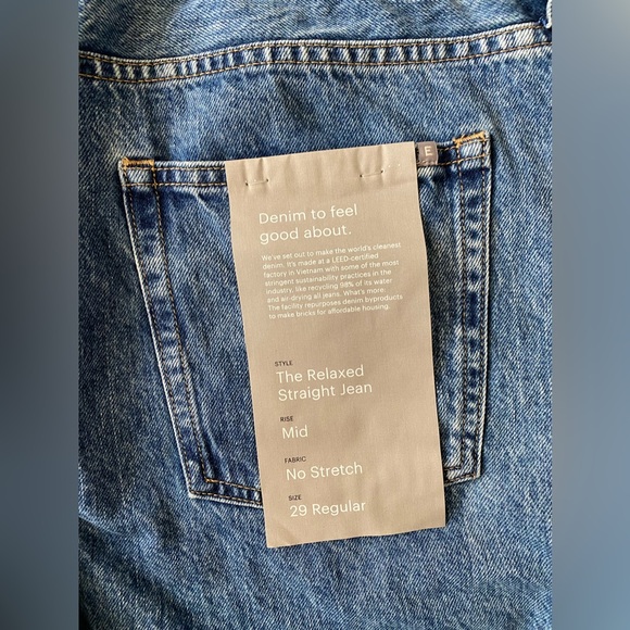 NWT Everlane The Relaxed Straight Organic Jean size 29 - Picture 11 of 16